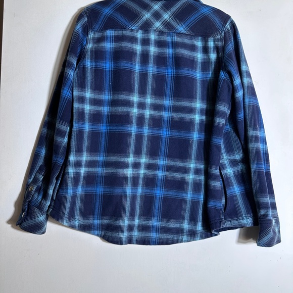 Orvis Women's Blue Plaid Button Down Shirt - Picture 3 of 3